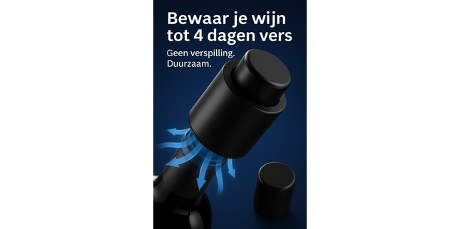Vacuüm Stopper voor Wijnflessen